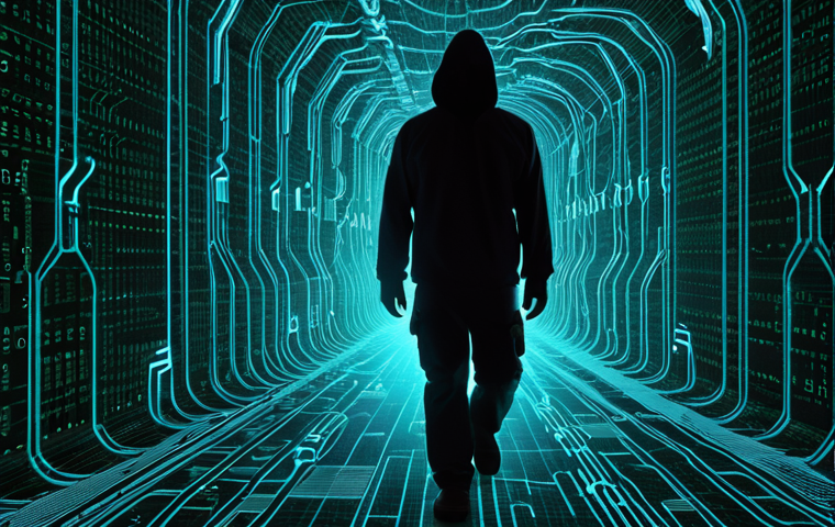 "A visually striking and metaphorical representation of the evolving cybersecurity threat landscape. Abstract digital patterns and AI-generated code form a complex, almost predatory network, subtly encompassing a human silhouette engaging with digital devices. Elements like subtle deepfake distortions, elusive phishing hooks, and ransomware lock icons are woven into the digital fabric, highlighting the sophisticated and personal nature of modern attacks. The overall mood is one of subtle unease and vulnerability in a high-tech, intricate digital world. Use a rich, deep color palette with glowing accents, conveying complexity and hidden dangers."
